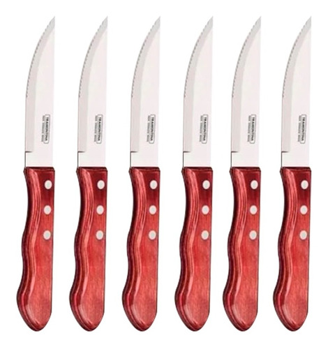 Cuchillo Jumbo X6 Tramontina Polywood 25cm Asado Churrasco