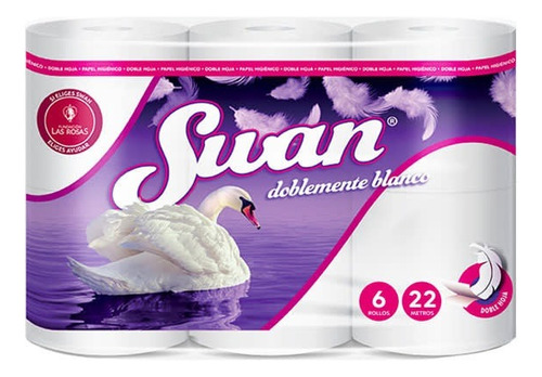 Papel Higiénico Swan Doble Hoja 6 Rollos 22 Mts 