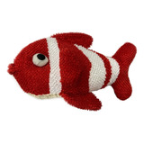 Esponja Infantil Animal Pez Colores Niños Baño Color Rojo