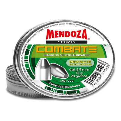 Diábolos Mendoza Combate Md-009 Proyectil Caza 5.5mm 100pzs | MercadoLibre