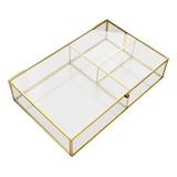 Caja Para Joyas De Vidrio Transparente, Mesa Organizadora De