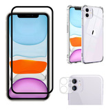 Kit Película 9d Ceramic Para iPhone 11 + Câmera 3d + Capinha