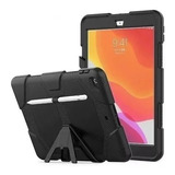 Funda + Mica Uso Rudo Para iPad 10.2 7a 8a Y 9a Porta Pluma