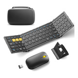 Teclado Y Mouse Bluetooth Plegables, Combo De Teclado Y Mous