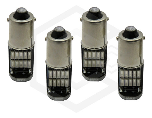 4 Focos De Pellizco 26 Led T11 Ba9s Bay9s Canbus 12v 