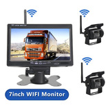 2 Cámara De Visión Trasera Inalámbrica 12v-24v Monitor 7 