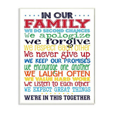 In Our Family Rainbow Typog - Placa De Pared, 10 X 15, ...