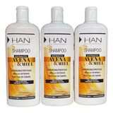 Combo X3 Shampoo Avena Y Miel Apto Método Curly X500ml - Han