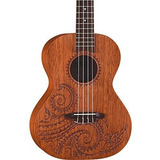 Ukelele De Caoba De Tenor Del Tatuaje De Luna Con Bolso