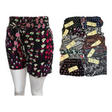 Pack 3 Short De Vestir Mujer Estampado