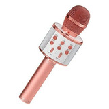 Giftmic Micrófono De Karaoke Inalámbrico Bluetooth Para A. Color Oro Rosa