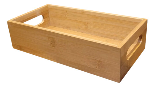 Organizador Caja Canasto Cajón Bambú P/baño/cocina