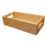 Organizador Caja Canasto Cajón Bambú P/baño/cocina