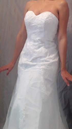 Vestido De Noiva Branco Modelo  Sereia 