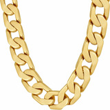 Lifetime Jewelry Collar De Cadena De Eslabones Cubanos Plano