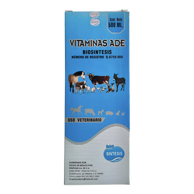 Vitaminas ADE Diaplisa 500 ml Intramuscular para Bovinos Equinos Porcinos | Envío gratis