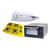 Kit Forno Lady 45l Cooktop 4b E Depurador Amar Safanelli Cor Preto 110v - 127v