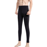 Leggings Casuais Masculinas Forradas De Lã De Inverno, Meias