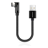 Aceyoon Cable Usb C Corto De 7.9 In/0.6 Pies, Trenzado De 90