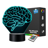 Lámpara De Noche Led Cerebro Regalo Decoración Holograma 
