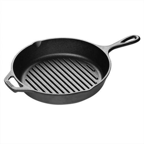 Sartén Grill Redondo Hierro Fundido Negro 26 Cm Lodge L8gp3