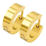 2 Aros Huggie Hoop Argolla De Acero Quirurgico Colores Negro Plateado Dorado Azul Tornasol Piercing Hombre Unisex