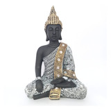 Estatua Buda Grande39 Cm Sabiduría Prosperidad Y Meditación