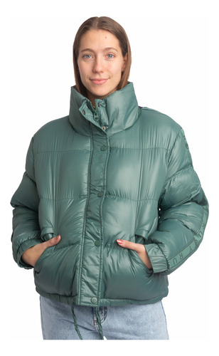 Campera Rusty Best Days Puffer Verde Mujer