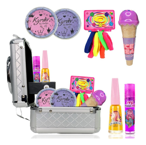 Maleta Kit Maquiagem Infantil Rubys Completa Teen Gloss Esmalte Sombras Batom E +