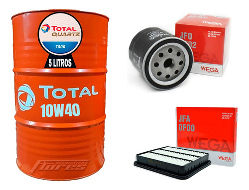 Cambio De Aceite Total 10w40 5l + Kit Filtro Chery Tiggo 2.0