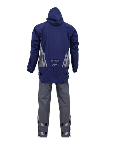 Impermeable Tsunami Azul Gris Firepart En Aolmoto