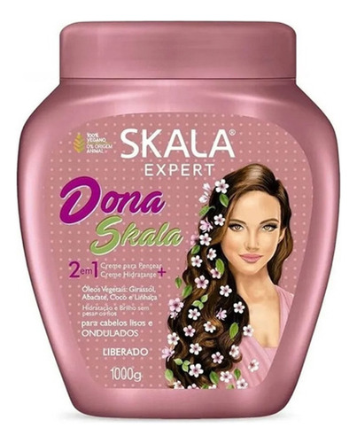  Skala Dona Mascara Vegan Hidratante Ondulado Lisos 1kg