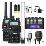 Radio Uv-5r - Paquete De 2 Walkie Talkies Que Incluye 4 Bate