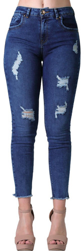 Jeans Moda Skinny Mujer Azul Furor Estela 62106438