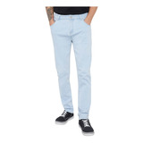 Jeans Hombre Fit Skinny Spandex Azul Claro Corona