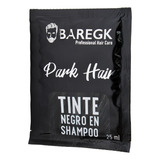  Baregk Sobre Tinte Shampoo Negro Express, Cubre Canas, 25ml