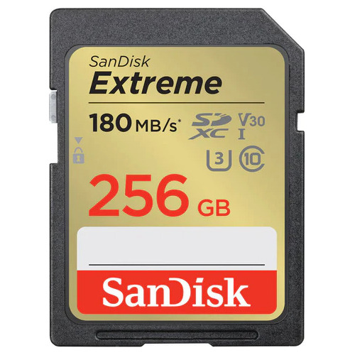 Tarjeta De Memoria Sd Sandisk Extreme 256gb 180 Mb/s