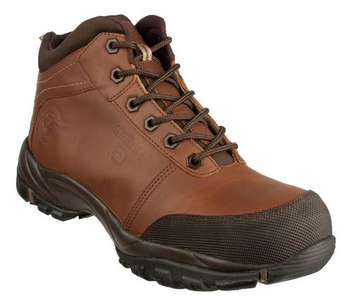 Bota Industrial Unisex Brahma Hq3281 Café Puntera Seguridad