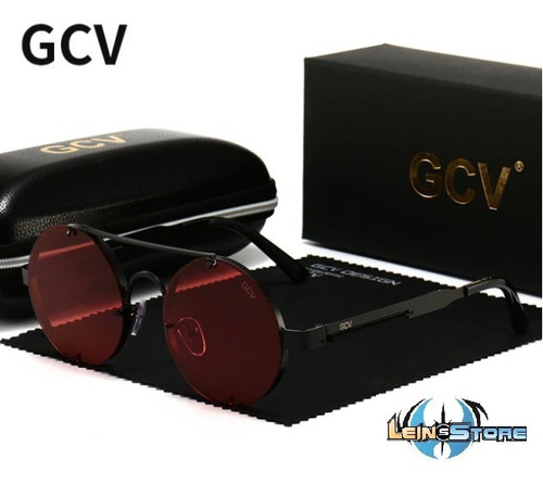 Gcv Gafas De Sol Polarizadas Diseño Steampunk Hombre Y Mujer