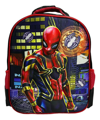 Hombre Araña Mochila Spider Man Con Relieve Tamaño 1 Grado