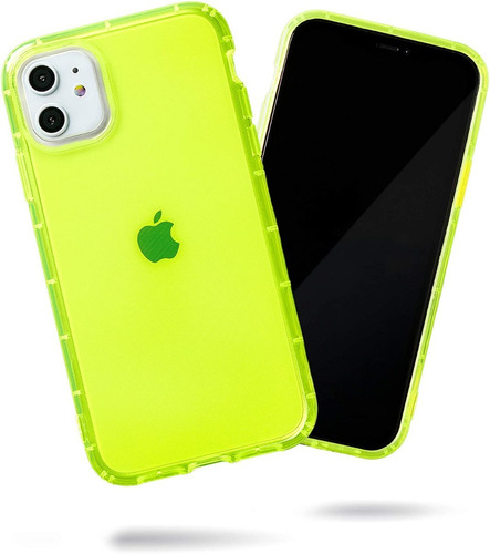 Funda Tpu Neon Antigolpe Para iPhone 11 Pro + Vidrio