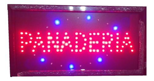 Cartel Led Panaderia Abierto Y40 Impor. O Q` Quiera A Pedido