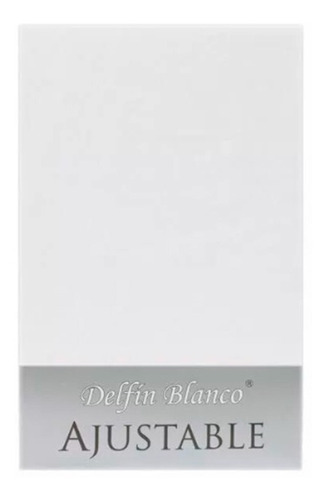 Sabana Ajustable Delfin Blanco Twin Mix 150 Hilos Algodón 