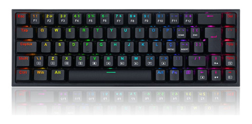 Teclado Mecânico Gamer Redragon Castor, Rgb, Switch Marrom, 