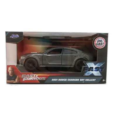 Jada 1\u002F32 Fast & Furious 21 Dodge Charger Srt Hellcat Fast X Color Gris | Envío gratis