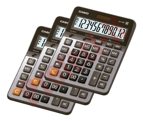 3 Calculadoras Casio Jumbo Escritorio Num Grandes Solar Pila