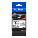 Cinta Laminada Brother Tzefx231 Flexible Negro/blanco 12mm