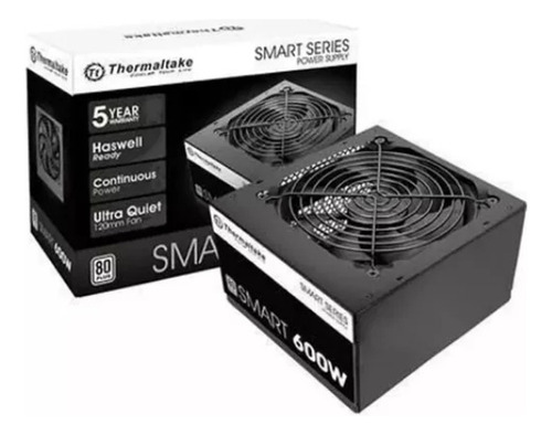 Fonte Thermaltake Technology Smart Series 600w 80 Plus Usada