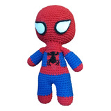 Peluche Hombre Araña Spiderman Amigurumi Crochet Tejido 