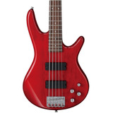 Bajo Eléctrico Ibanez Gsr205tr Activos Rojo 5 Cuerdas Gio 